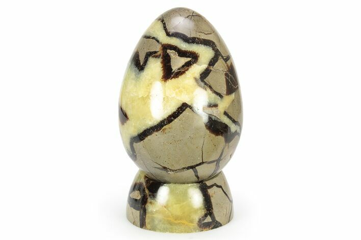 Polished Septarian Egg with Stand - Madagascar #252823